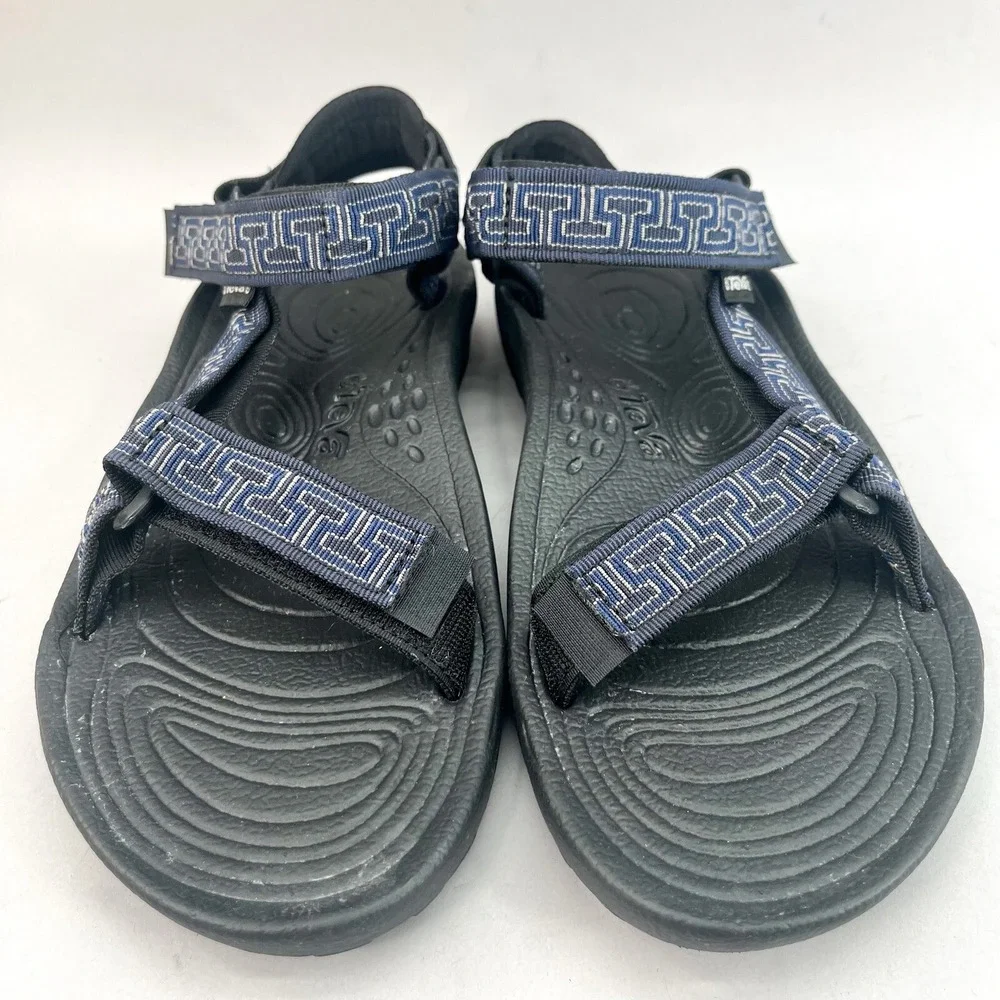 Teva Mens 11 Hurricane Sandals Shoes Navy Aztec Hiking Outdoor Strappy‎ Water